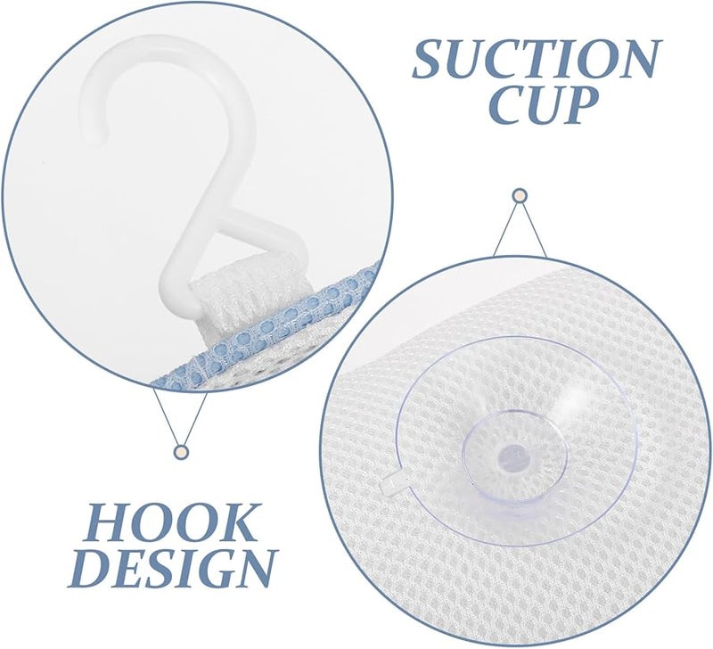 Wakauto 3D Mesh Bath Pillow with 4 Suction Cups Non Slip Washable Tub Neck Headrest - Image 5